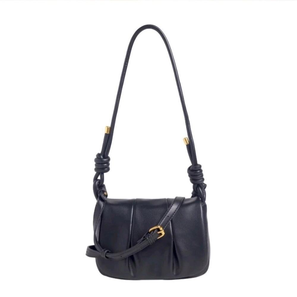 RACHEL.ZOE JACQUELINE BLACK VEGAN LEATHER CROSSBODY BAG NWT